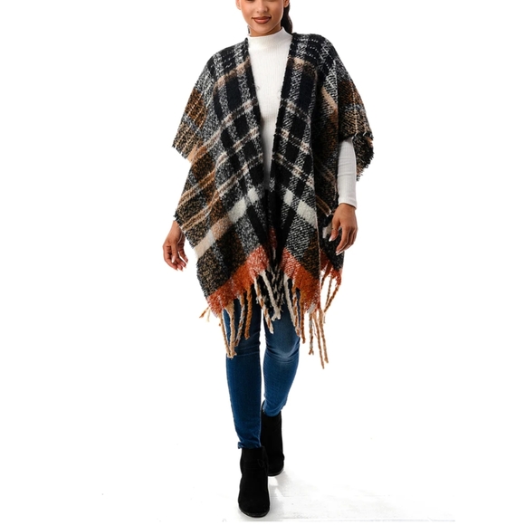 Plaid Ruana - Picture 3 of 3